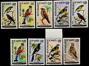 Гаити, 1969, Птицы, 9 марок
